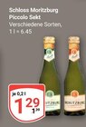 Piccolo Sekt im Angebot bei GLOBUS in Neunkirchen Piccolo Sekt Angebote von Schloss Moritzburg bei GLOBUS Neunkirchen für 1,29 €