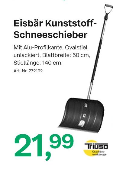 BayWa Sonthofen - Eisbär Kunststoff-Schneeschieber Eisbär Kunststoff-Schneeschieber Angebot bei BayWa Sonthofen im Prospekt Den Garten im Herbst aktiv gestalten!