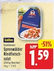 Spreewälder Rindfleischsalat von Golßener für 1,59 € bei EDEKA im Angebot Spreewälder Rindfleischsalat von Golßener im aktuellen EDEKA Prospekt