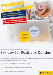 Postbank Prospekt für Petersberg mit 2 Seiten Postbank Prospekt für Petersberg: Postbank Vorteilswelt, 2 Seiten, 02.09.2022 - 31.10.2022