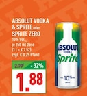 Absolut Vodka & Sprite oder Sprite Zero Angebote von Absolut bei Marktkauf Bottrop für 1,88 €