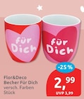Becher Für Dich von Flor&Deco im aktuellen budni Prospekt