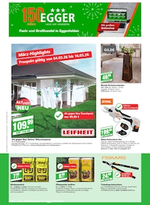 EGGER Fachmarkt Prospekt März-Highlights mit 16 Seiten