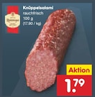 Netto Marken-Discount - Knüppelsalami Angebot im Prospekt Knüppelsalami bei Netto Marken-Discount im Prospekt "" für 1,79 €