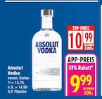 Vodka von Absolut für 9,99 € bei EDEKA im Angebot Vodka von Absolut im aktuellen EDEKA Prospekt