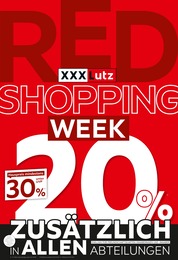 XXXLutz Möbelhäuser Prospekt: "RED SHOPPING WEEK - ZUSÄTZLICH 20% IN ALLEN ABTEILUNGEN", 18 Seiten, 15.05.2023 - 28.05.2023