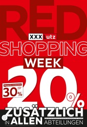 Möbel & Einrichtung Prospekt von XXXLutz Möbelhäuser Güstrow XXXLutz Möbelhäuser Prospekt: "RED SHOPPING WEEK - ZUSÄTZLICH 20% IN ALLEN ABTEILUNGEN", 18 Seiten, 15.05.2023 - 28.05.2023