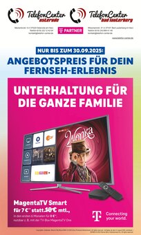 Fernseher im TelefonCenter Osterode Prospekt "ANGEBOTSPREIS FÜR DEIN FERNSEH-ERLEBNIS" mit 12 Seiten (Goslar)