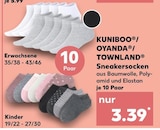 Oyanda im Kaufland Prospekt Sneakersocken Erwachsene von KUNIBOO im aktuellen Kaufland Prospekt für 3,39 €