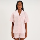 Ensemble pyjama chemise et short ecru femme à 22,99 € dans le catalogue La Halle