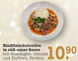 Aktuelles Rindfleischstreifen in süß-sauer Sauce Angebot bei E center in Frankfurt (Main) ab 10,90 €
