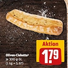 Oliven-Ciabatta im REWE Prospekt Oliven-Ciabatta von im aktuellen REWE Prospekt für 1,79 €