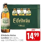 EDEKA Daleiden - Eifelbräu Helles Landbier Angebot im Prospekt Eifelbräu Helles Landbier bei EDEKA im Daleiden Prospekt für 14,99 €