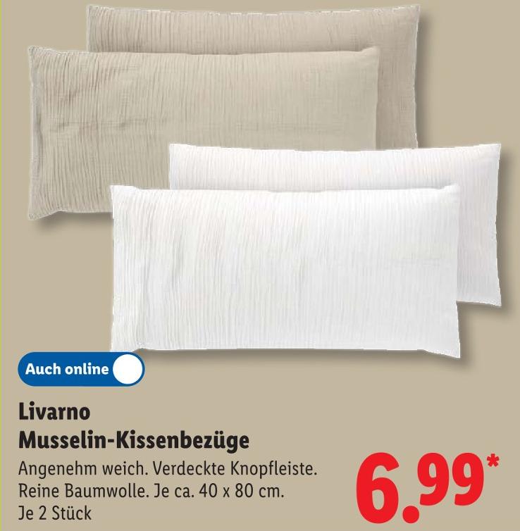 Musselin-Kissenbezüge