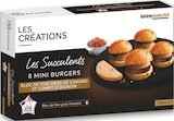 Mini burgers bloc de foie gras de canard et confit d'oignon surgelés x8 - LES CRÉATIONS en promo chez Intermarché Hyper Mini burgers bloc de foie gras de canard et confit d'oignon surgelés x8 - LES CRÉATIONS dans le catalogue Intermarché Hyper