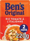 Riz tomate à l'italienne - BEN'S ORIGINAL - Intermarché Super à Valence Riz tomate à l'italienne - BEN'S ORIGINAL en promo chez Intermarché Super Valence à 0,84 €
