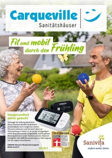 Aktueller Sanitäts- und Gesundheitshaus Carqueville GmbH Prospekt "Fit und mobil durch den Frühling" Seite 1 von 6 Seiten
