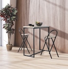 Promo TABLE MURALE + 2 CHAISES HAUTES à 39,99 € dans le catalogue Centrakor à Caudry