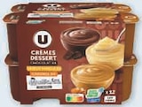 Cremes dessert panache chocolat/saveur vanille/caramel - U en promo chez Super U Cremes dessert panache chocolat/saveur vanille/caramel - U dans le catalogue Super U
