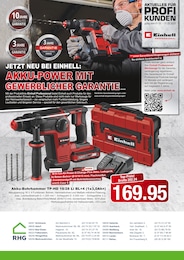 RHG Baucentrum Prospekt: "AKKU-POWER MIT GEWERBLICHER GARANTIE", 2 Seiten, 03.05.2025 - 31.05.2025