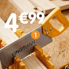 Scie à dos + boîte à coupe plastique - KINGMANN en promo chez B&M Scie à dos + boîte à coupe plastique - KINGMANN dans le catalogue B&M