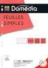 Feuilles simples perforées - DOMÉDIA - Intermarché Super Feuilles simples perforées - DOMÉDIA à 3,58 € dans le catalogue Intermarché Super