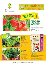 Catalogue Jardineries & Animaleries de Jardineries du terroir à Annecy-le-Vieux, avec 4 pages Prospectus Jardineries & Animaleries de Jardineries du terroir à Annecy-le-Vieux: "PRIX ÉCO !", 4 pages, 08/04/2026 - 18/04/2026