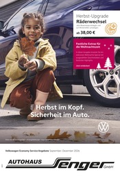 Volkswagen Prospekt für Ingelheim mit 1 Seite Volkswagen Prospekt für Ingelheim: "Herbst im Kopf. Sicherheit im Auto.", 1 Seite, 01.09.2026 - 31.12.2026