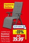 Aluminium-Relaxsessel Angebote von LIVARNO home bei Lidl Duisburg für 39,99 €