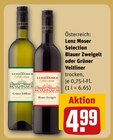 Blauer Zweigelt oder Grüner Veltliner im Angebot bei REWE in Leinfelden-Echterdingen Blauer Zweigelt oder Grüner Veltliner Angebote von Lenz Moser bei REWE Leinfelden-Echterdingen für 4,99 €
