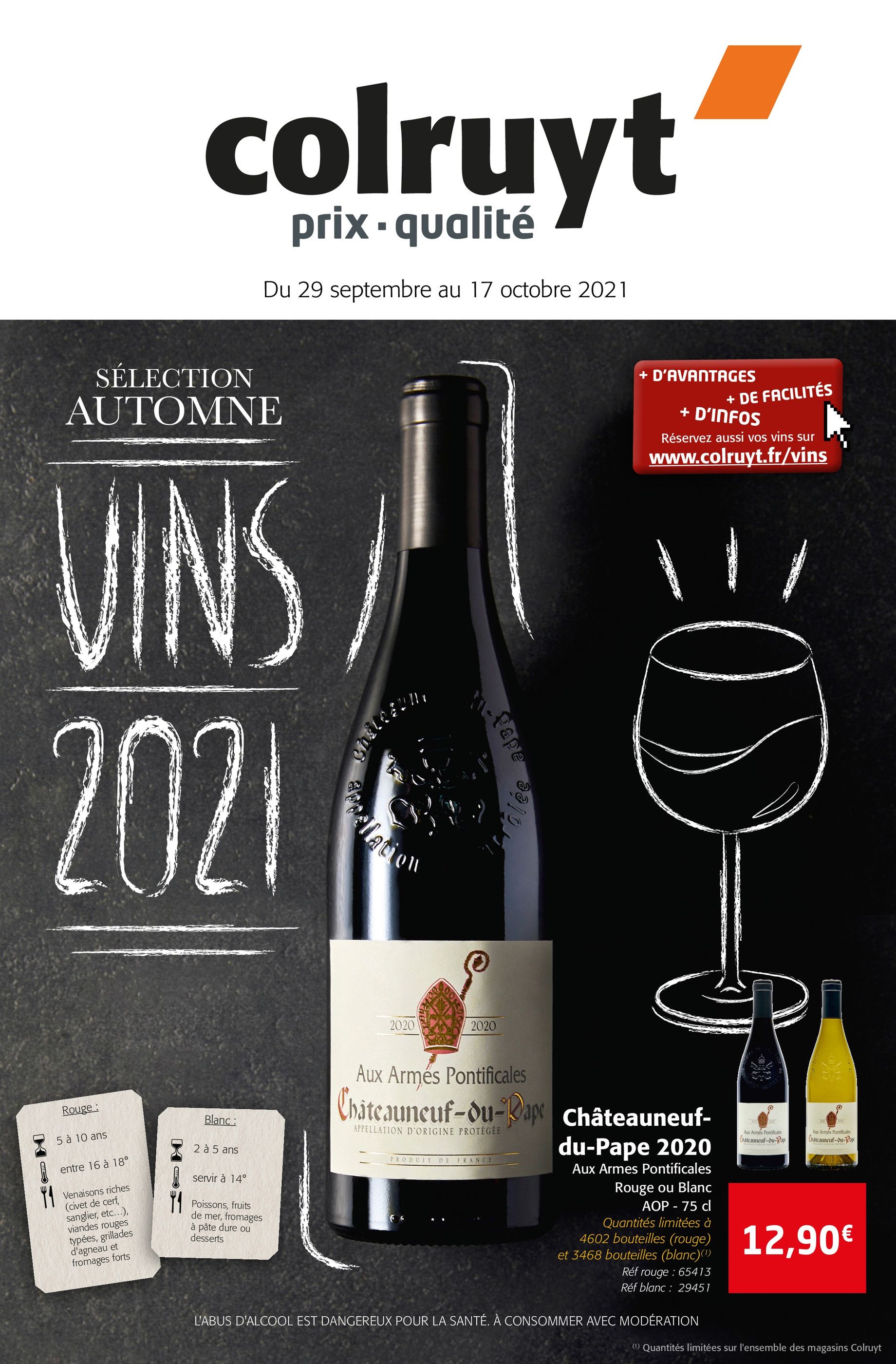 Catalogue Colruyt à Metz, avec 28 pages Prospectus Colruyt à Metz, "Vins 2021", 28 pages, 29/09/2021 - 17/10/2021