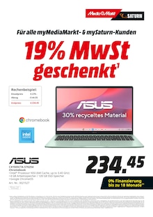 Notebook im MediaMarkt Saturn Prospekt "19% MwSt. geschenkt" mit 34 Seiten (Osnabrück)