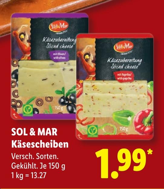 Käsescheiben mit Oliven