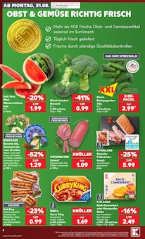 Brot Angebot im Kaufland Prospekt, gültig von 31.08.2026 bis 02.09.2026 Brot Angebot im aktuellen Kaufland Prospekt auf Seite 4