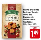 Bruschette Brotchips Tomato, Olives and Oregano im Angebot bei E center in Homburg Bruschette Brotchips Tomato, Olives and Oregano Angebote von Maretti bei E center Homburg für 1,49 €
