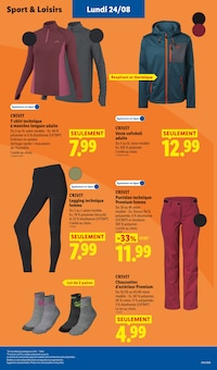Promotion Sac À Dos Randonnée dans le prospectus Lidl, valable du 20/08/2026 au 26/08/2026 Promo Sac À Dos Randonnée dans le catalogue Lidl du moment à la page 49