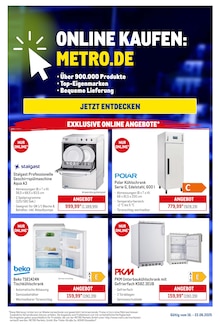 METRO Hergatz Prospekt "Online kaufen: Metro.de" mit 2 Seiten