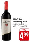 Wein im Angebot bei E center in Bensheim Wein Angebote von Nederburg bei E center Bensheim für 4,99 €