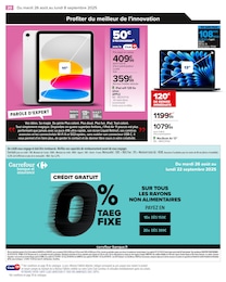 Prix et réduction Ipad dans le prospectus Carrefour en cours Offre Ipad dans le catalogue Carrefour du moment à la page 22