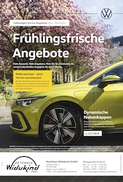 Aktueller Volkswagen Werkstatt & Auto Prospekt in Hiddenhausen und Umgebung, "Frühlingsfrische Angebote" mit 1 Seite, 01.03.2024 - 31.05.2024