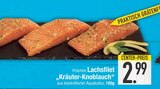 Frisches Lachsfilet Kräuter-Knoblauch im EDEKA Prospekt Frisches Lachsfilet Kräuter-Knoblauch im aktuellen EDEKA Prospekt für 2,99 €
