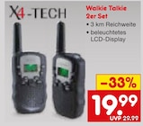 Walkie Talkie 2er Set Angebote von X4-TECH bei Netto Marken-Discount Ludwigshafen für 19,99 €