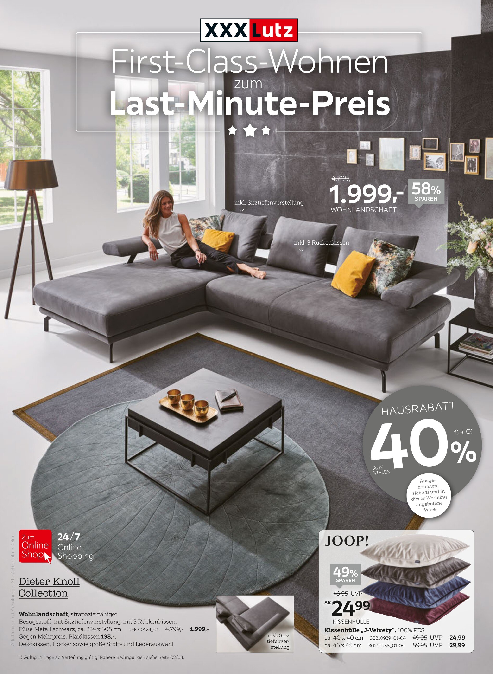 XXXLutz Möbelhäuser Prospekt für Hohenentringen mit 16 Seiten XXXLutz Möbelhäuser Prospekt für Hohenentringen: "First-Class-Wohnen zum Last-Minute-Preis", 16 Seiten, 20.09.2021 - 03.10.2021