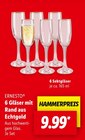 6 Gläser mit Rand aus Echtgold im Angebot bei Lidl in Baden-Baden 6 Gläser mit Rand aus Echtgold Angebote von Ernesto bei Lidl Baden-Baden für 9,99 €