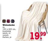 Wohndecke im Angebot bei E center in Ettlingen Wohndecke Angebote bei E center Ettlingen für 19,99 €