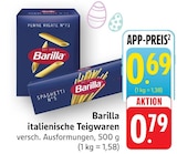 italienische Teigwaren im Angebot bei EDEKA in Mannheim italienische Teigwaren Angebote von Barilla bei EDEKA Mannheim für 0,69 €
