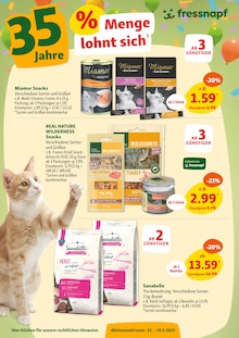 Katzenfutter im Fressnapf Prospekt "35 Jahre - Pfoten hoch, Preise runter!" mit 15 Seiten (Paderborn)