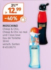 Cheap & Chic, Cheap & Chic so real und I love love im Angebot bei Müller in Kaufbeuren Cheap & Chic, Cheap & Chic so real und I love love Angebote von MOSCHINO bei Müller Kaufbeuren für 12,99 €