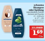 Shampoo oder Spülung im Angebot bei Marktkauf in Hof Shampoo oder Spülung Angebote von schauma bei Marktkauf Hof für 1,69 €