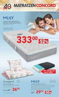 Matratze im Matratzen Concord Prospekt "AUS LIEBE ZU GUTEM SCHLAF" mit 10 Seiten (Bottrop)